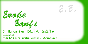 emoke banfi business card